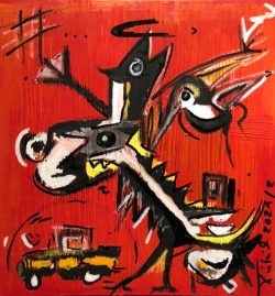 Black Dog • Acryl auf Leinwand (v)